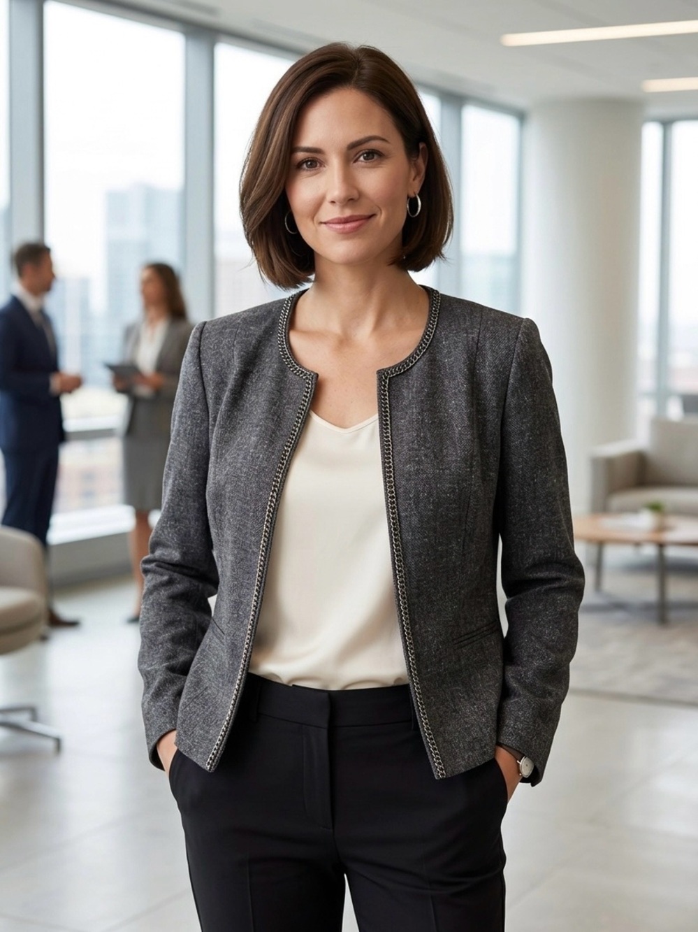 Cato Metallic Charcoal Sparkle Jacket